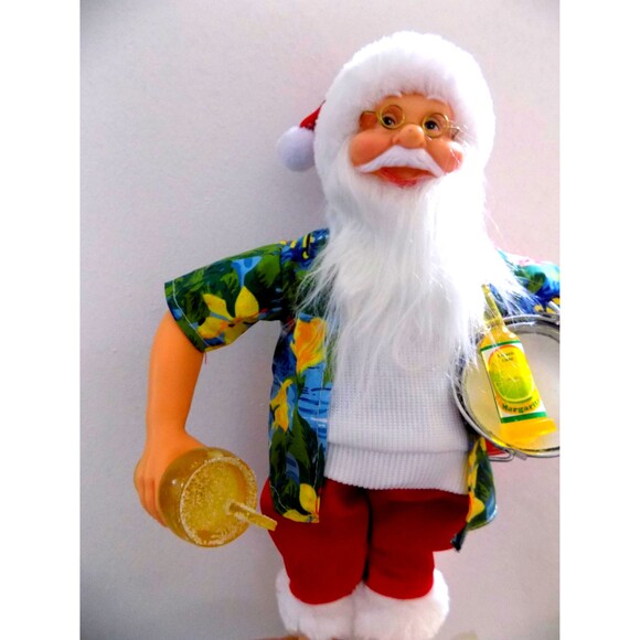 NEW Christmas Coastal Beach Surf Santa Claus Figurine Hawaii Florida Santa Noel - Picture 2 of 9